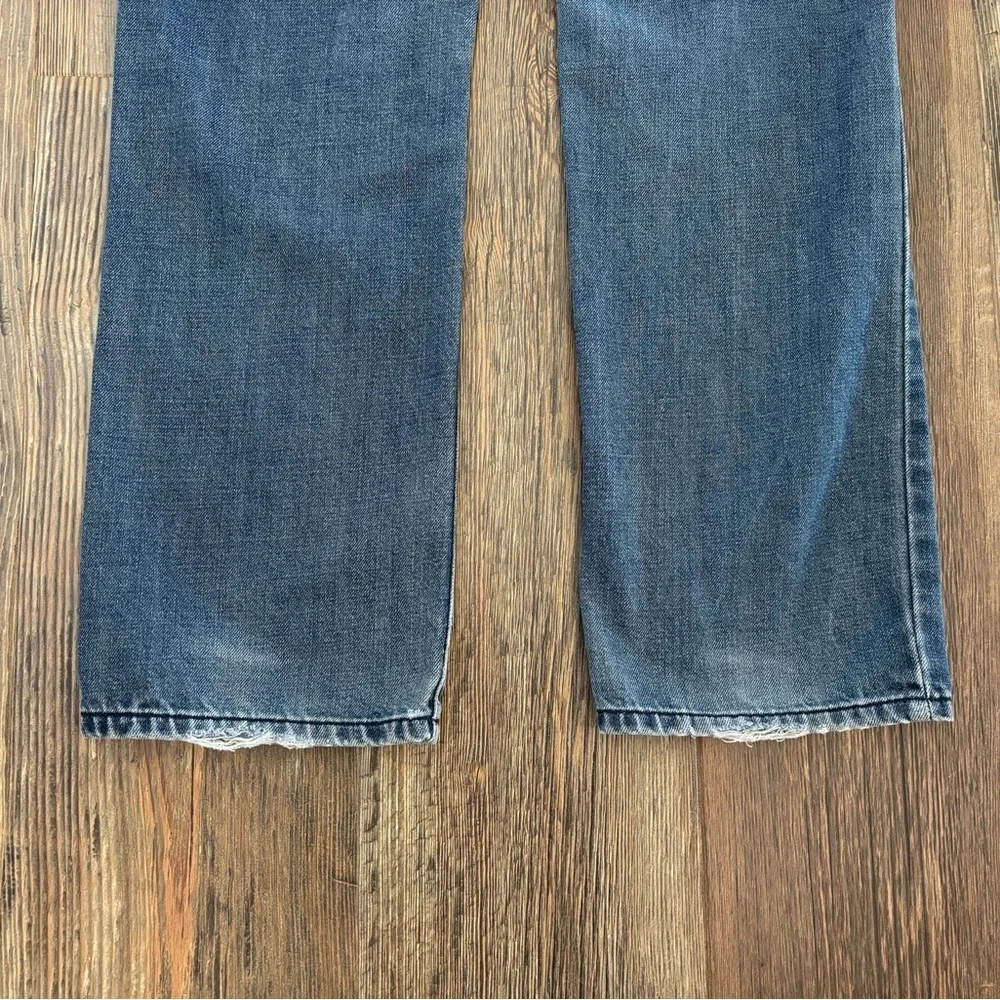Guess Los Angeles Regular Straight Crescent Fit Blue Denim Jeans Mens 29x30